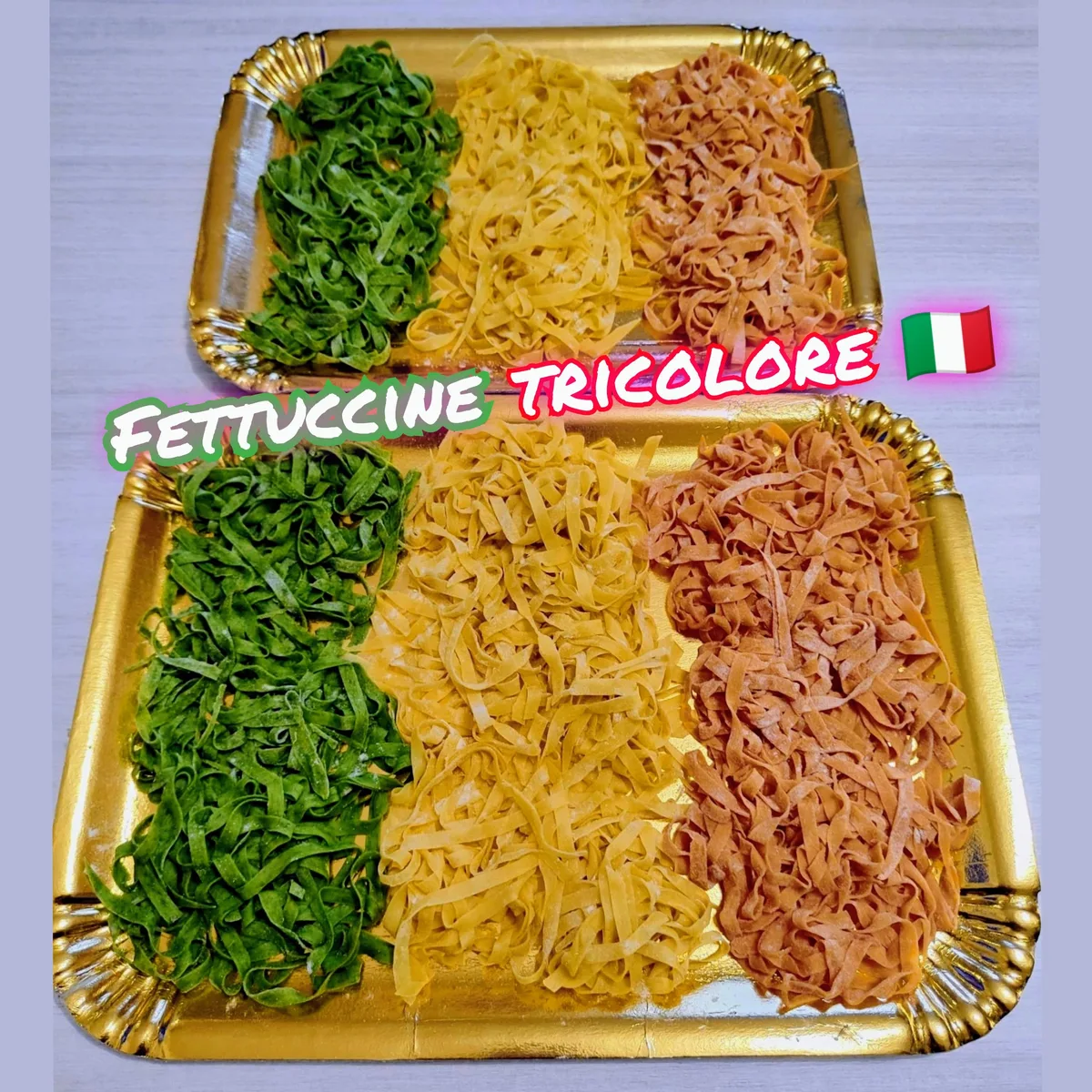 Fettuccine tricolore